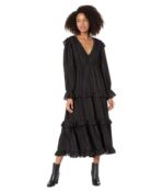 Платье line and dot, Harlow Tiered Midi Dress 9628315 | Black фото 1