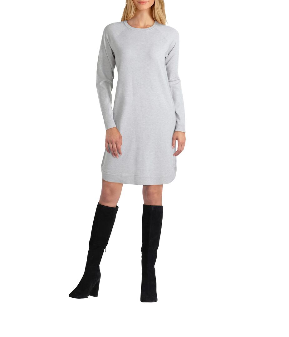 Платье H Halston, Long Sleeve Raglan Crew Neck Tunic Sweater 9647326 | Heather Opal фото 1