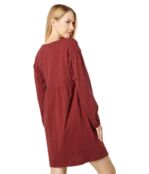 Платье Mod-o-doc, Slub Jersey 3/4 Sleeve V-Neck Dress 9649351 | Fired Brick фото 2