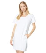 Платье Mod-o-doc, French Terry Short Sleeve Mixed Media Dress 9649403 | White фото 1