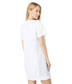 Платье Mod-o-doc, French Terry Short Sleeve Mixed Media Dress 9649403 | White фото 2