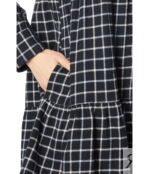 Платье Madewell, Long Sleeve Button Placket Tiered Mini Dress 9684706 | True Black фото 3