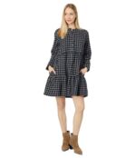 Платье Madewell, Long Sleeve Button Placket Tiered Mini Dress 9684706 | True Black фото 4