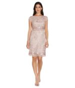 Платье Adrianna Papell, Cap Sleeve Embroidered Lace Dress