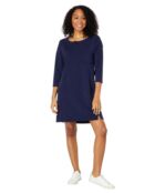 Платье Mod-o-doc, Lightweight French Terry 3/4 Sleeve Pocket Dress 9691942 | Rare Navy фото 4