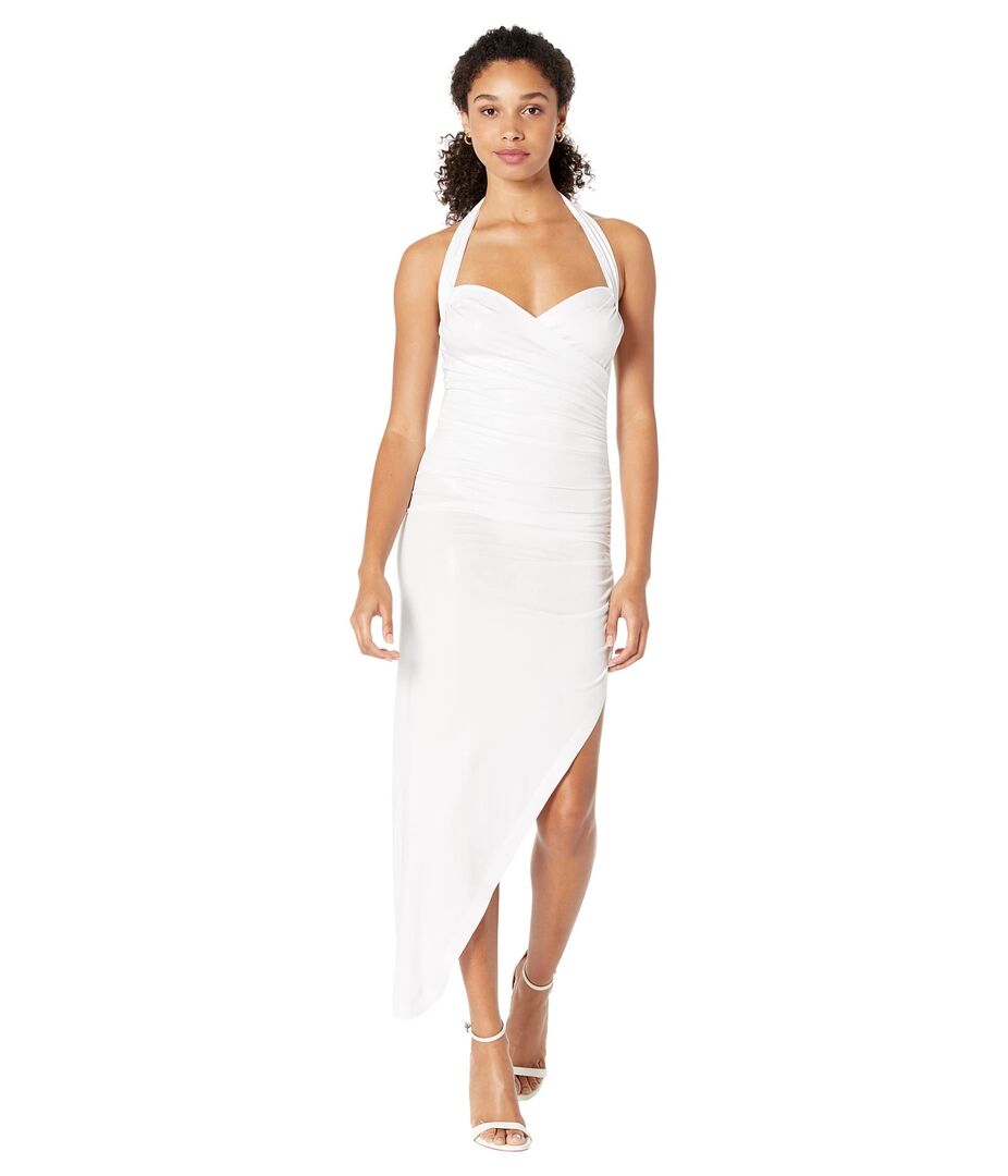 Платье Norma Kamali, Cayla Side Drape Gown 9692237 | White фото 1