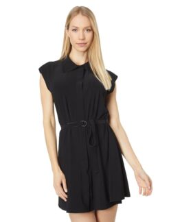 Платье Norma Kamali, Sleeveless Boyfriend Shirt A-Line Dress Mini