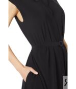 Платье Norma Kamali, Sleeveless Boyfriend Shirt A-Line Dress Mini 9692243 | Black фото 3