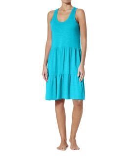 Платье HUE, Slub Tiered Lounge Midi Dress