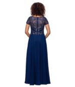 Платье XSCAPE, Long Chiffon Skirt with Bead Top 9699098 | Navy фото 2