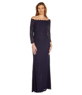 Платье Adrianna Papell, Off-the-Shoulder Lace Gown