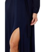 Платье MARINA, Long Wrap Jersey Maxi 9701509 | Navy фото 3