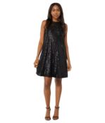 Платье MARINA, Sleeveless A-Line Sequin Shift Short Dress All Over Sequins 9701508 | Black фото 4