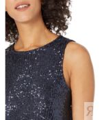 Платье MARINA, Sleeveless A-Line Sequin Shift Short Dress All Over Sequins 9701508 | Navy фото 3