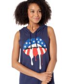 Платье Chaser, Patriot Lips Cotton Fleece Sleeveless Hoodie Dress 9713607 | Avalon фото 3