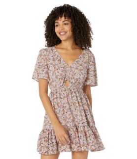 Платье Saltwater Luxe, Kalita Kaleidoscope Field Short Sleeve Mini Dress