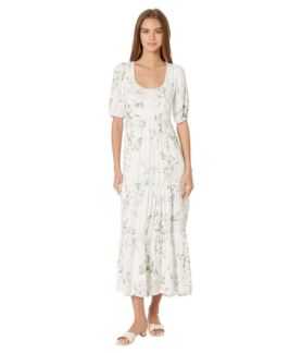 Платье Saltwater Luxe, Miki Chiffon Whimsical Florals Short Sleeve Maxi Dre