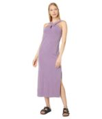 Платье SUNDRY, Keyhole Cotton Spandex Midi Dress 9718040 | Pigment Eggplant фото 1