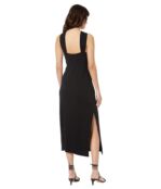 Платье SUNDRY, Keyhole Cotton Spandex Midi Dress 9718040 | Black фото 2