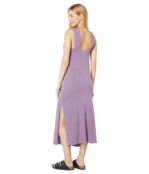 Платье SUNDRY, Keyhole Cotton Spandex Midi Dress 9718040 | Pigment Eggplant фото 2