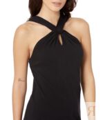 Платье SUNDRY, Keyhole Cotton Spandex Midi Dress 9718040 | Black фото 3