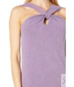 Платье SUNDRY, Keyhole Cotton Spandex Midi Dress 9718040 | Pigment Eggplant фото 3