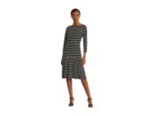 Платье LAUREN Ralph Lauren, Striped Drop-Waist Dress 9718127 | Black/Cream фото 1