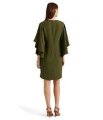 Платье LAUREN Ralph Lauren, Ruffle-Sleeve Cocktail Dress 9718138 | Dark Tropical Olive фото 2