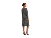 Платье LAUREN Ralph Lauren, Striped Drop-Waist Dress 9718127 | Black/Cream фото 2