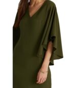 Платье LAUREN Ralph Lauren, Ruffle-Sleeve Cocktail Dress 9718138 | Dark Tropical Olive фото 3