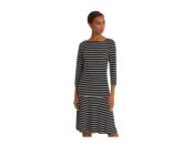 Платье LAUREN Ralph Lauren, Striped Drop-Waist Dress 9718127 | Black/Cream фото 5