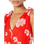 Платье Vince Camuto, Chiffon V-Neck with Tie Shoulders 9718163 | Red фото 3