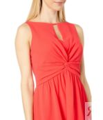 Платье Vince Camuto, Chiffon Twist Front Fit-and-Flare 9718849 | Strawberry фото 3