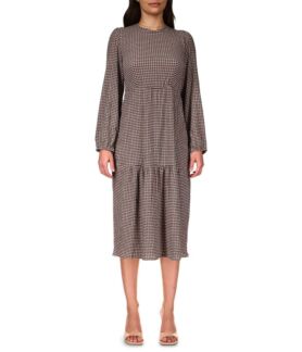 Платье Sanctuary, Going West Open Back Gingham Midi Dress