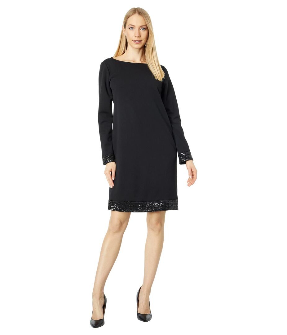 Платье MARINA, Sequin Trim Dress 9719871 | Black фото 1