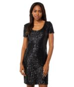 Платье MARINA, Short Sleeve Sequin Dress 9719874 | Black фото 1