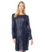 Платье MARINA, Long Sleeve Sequin Dress 9719875 | Navy фото 1