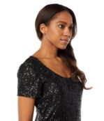 Платье MARINA, Short Sleeve Sequin Dress 9719874 | Black фото 3