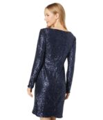 Платье MARINA, Long Sleeve Sequin Dress 9719875 | Navy фото 2