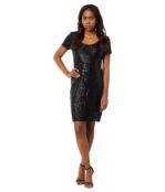 Платье MARINA, Short Sleeve Sequin Dress 9719874 | Black фото 4