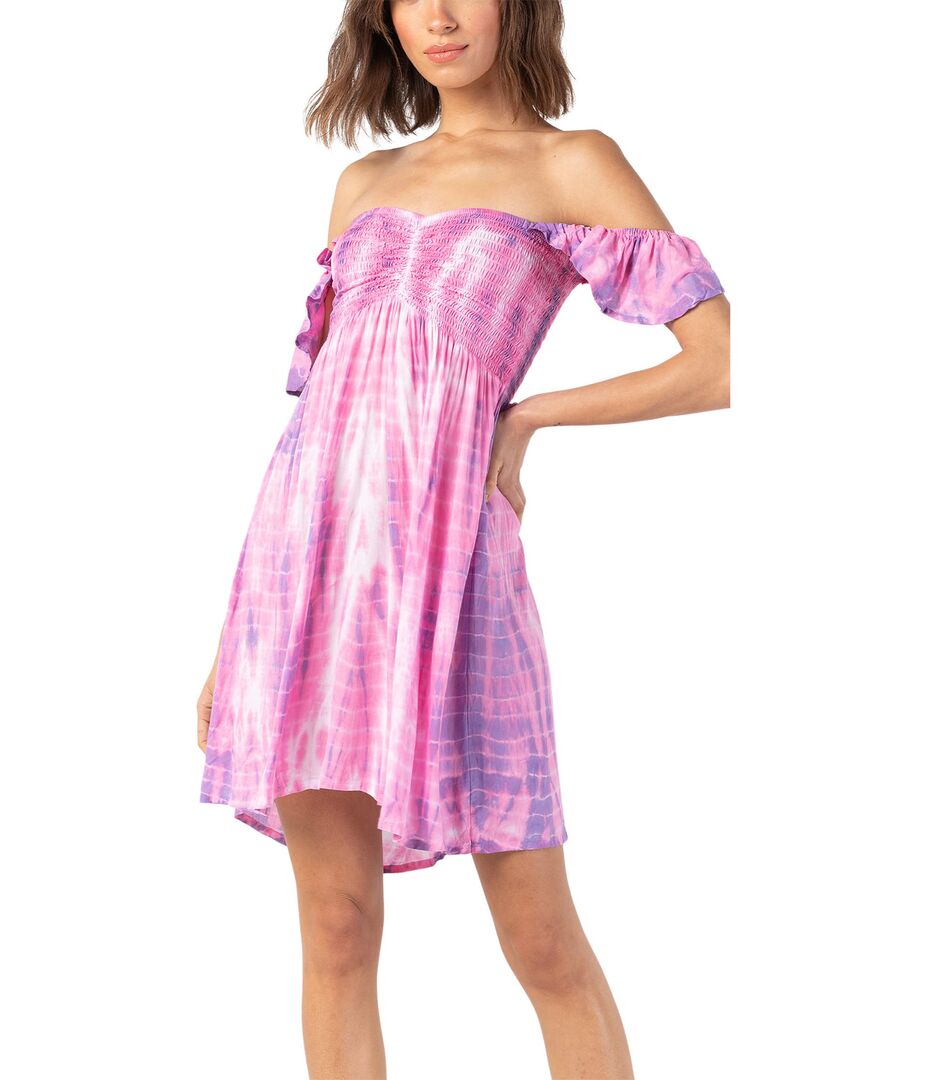 Платье Tiare Hawaii, Hollie Mini Dress 9720624 | Pink Gray Leo фото 1