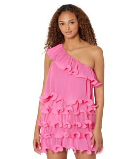 Платье MILLY, Blakely Tiered Ruffle Mini Dress