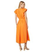 Платье English Factory, Puffy Sleeve Midi Dress 9723881 | Orange фото 2