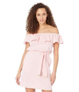 Платье MICHAEL Michael Kors, Ruffle Neck Midi Dress