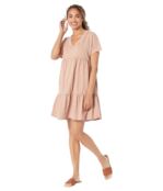 Платье Mod-o-doc, Slub Jersey Short Dolman Shirred Dress 9729625 | Whisper Clay фото 4