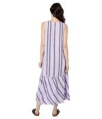 Платье Mod-o-doc, Vertical Stripe Gauze Tank Dress with Ruffle Hem 9729631 | Rejuvenate фото 2