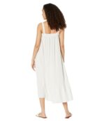 Платье Mod-o-doc, Linen Blend Pinstripe Sleeveless Babydoll Ruffle Hem Dres 9729630 | Ivory фото 2