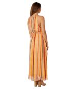 Платье Maggy London, Plus Size Halter Maxi Dress 9733038 | Cream/Rose Dawn фото 2