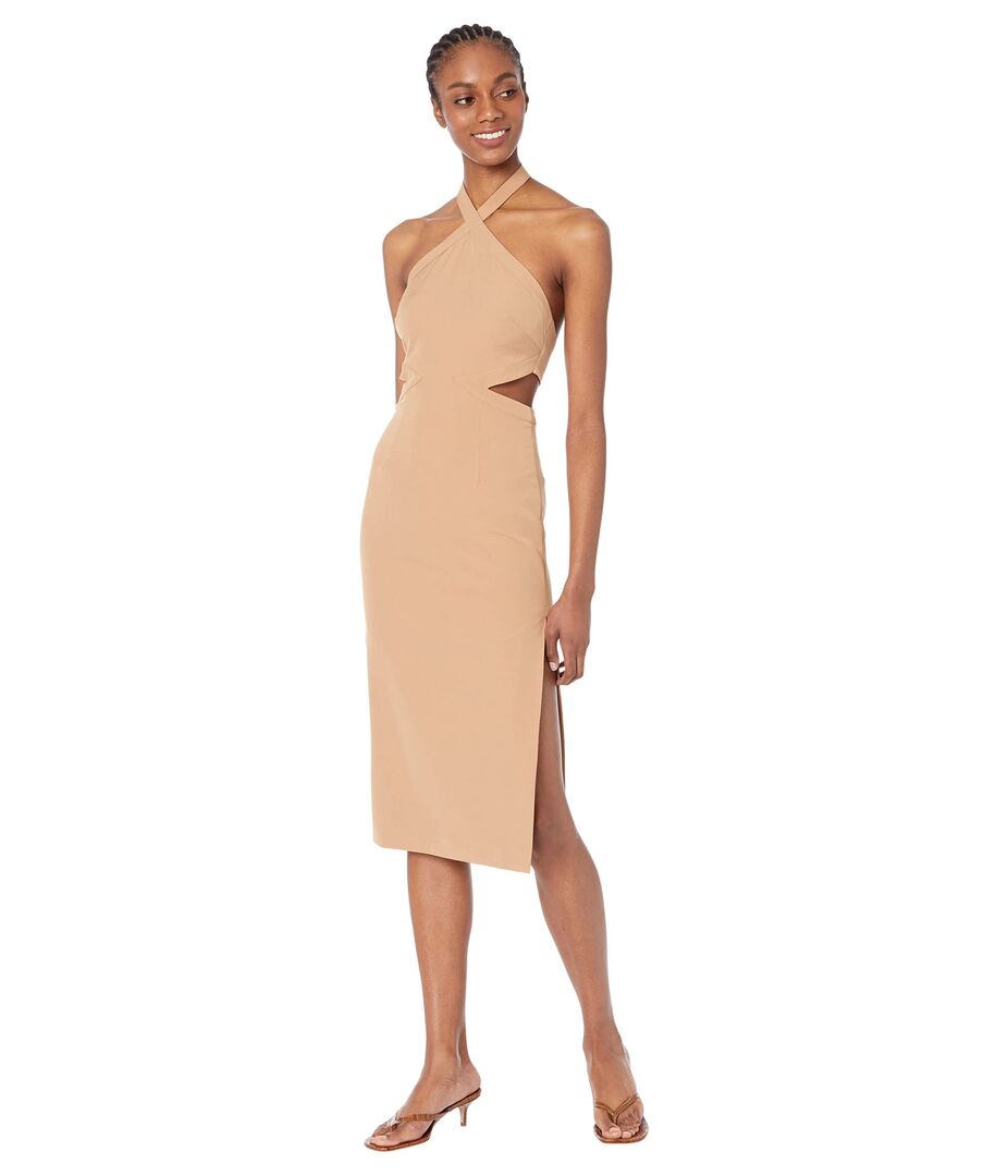 Платье Bardot, Amara Halter Midi Dress 9733124 | Beige фото 1