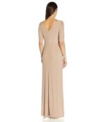 Платье Adrianna Papell, Stretch Metallic Knit Long Mob Gown